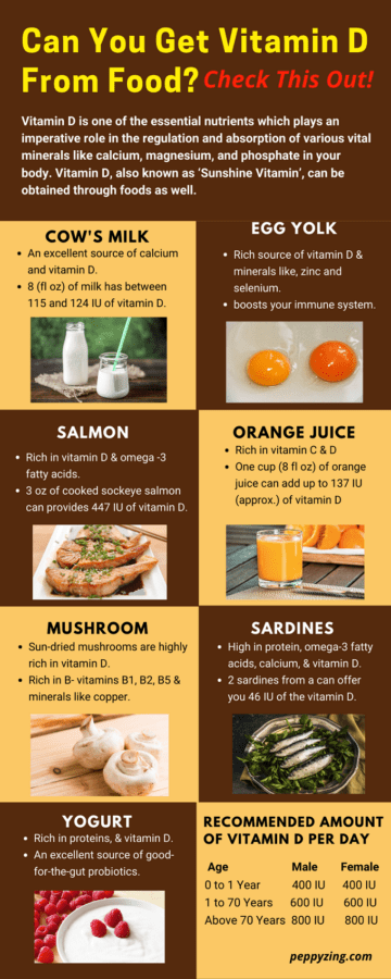 food sources of vitamin D infographic